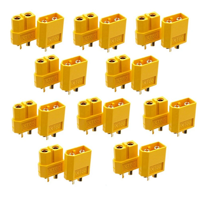 

10 Pair XT60 Plug Male Female Connectors Plug For RC Quadcopter FPV Racing Drone Lipo Battery