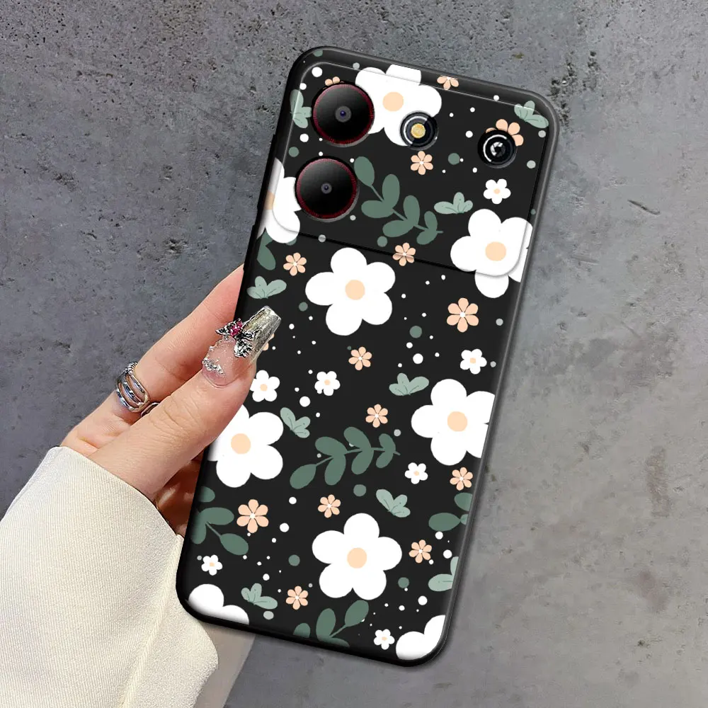 Natural Soft Silicone Floral TPU Phone Case - Beauty Back Cover Protector