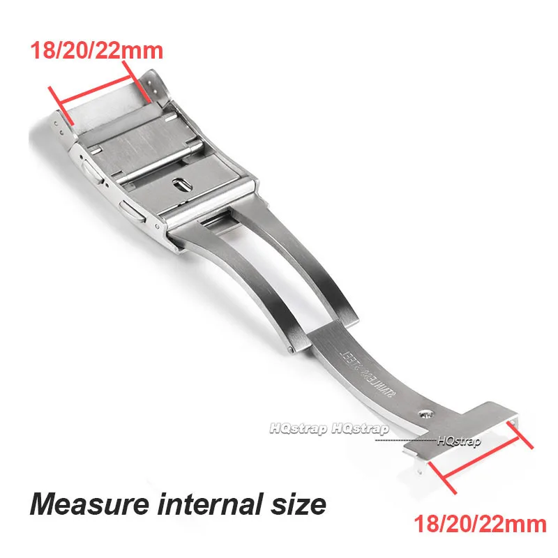 Luxury Adjustable Stainless Steel Watch Clasp with Folding Buckle - Premium Strap Accessory
