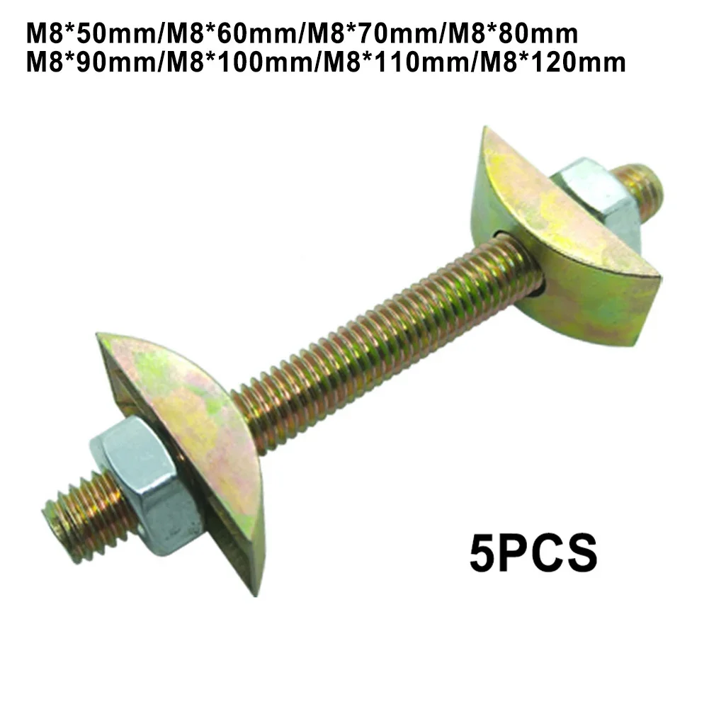 

5pc Slimline Toggle Bolt Connecting Piece Bed Three-in-one Assembled Bedside Screw Eccentric Wheel Accessories