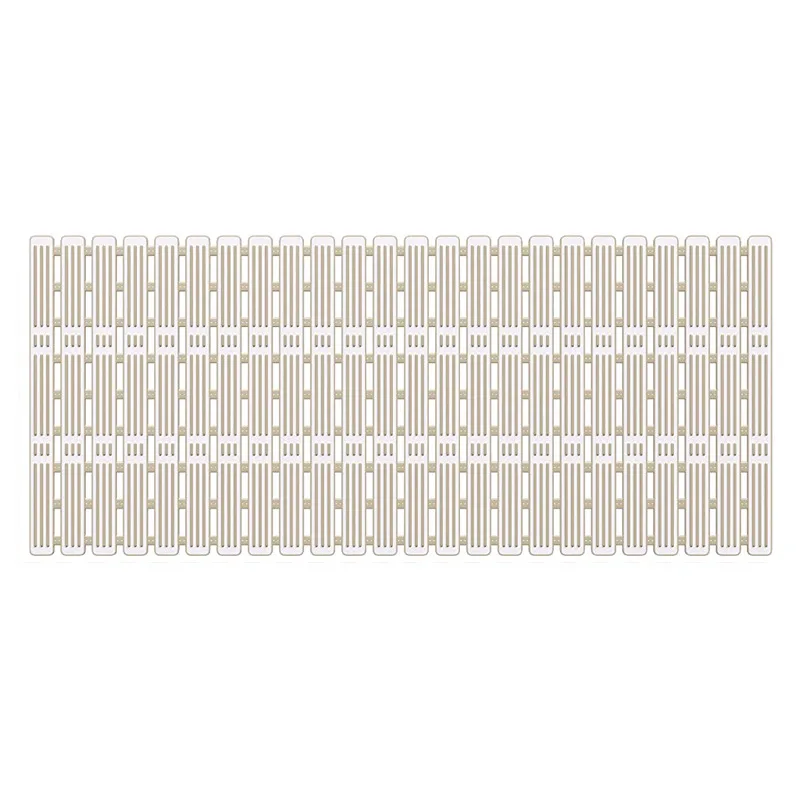 Non-Slip Textured Surface Shower Mat with Drainage and Suction Cups for Quick-Dry Comfort