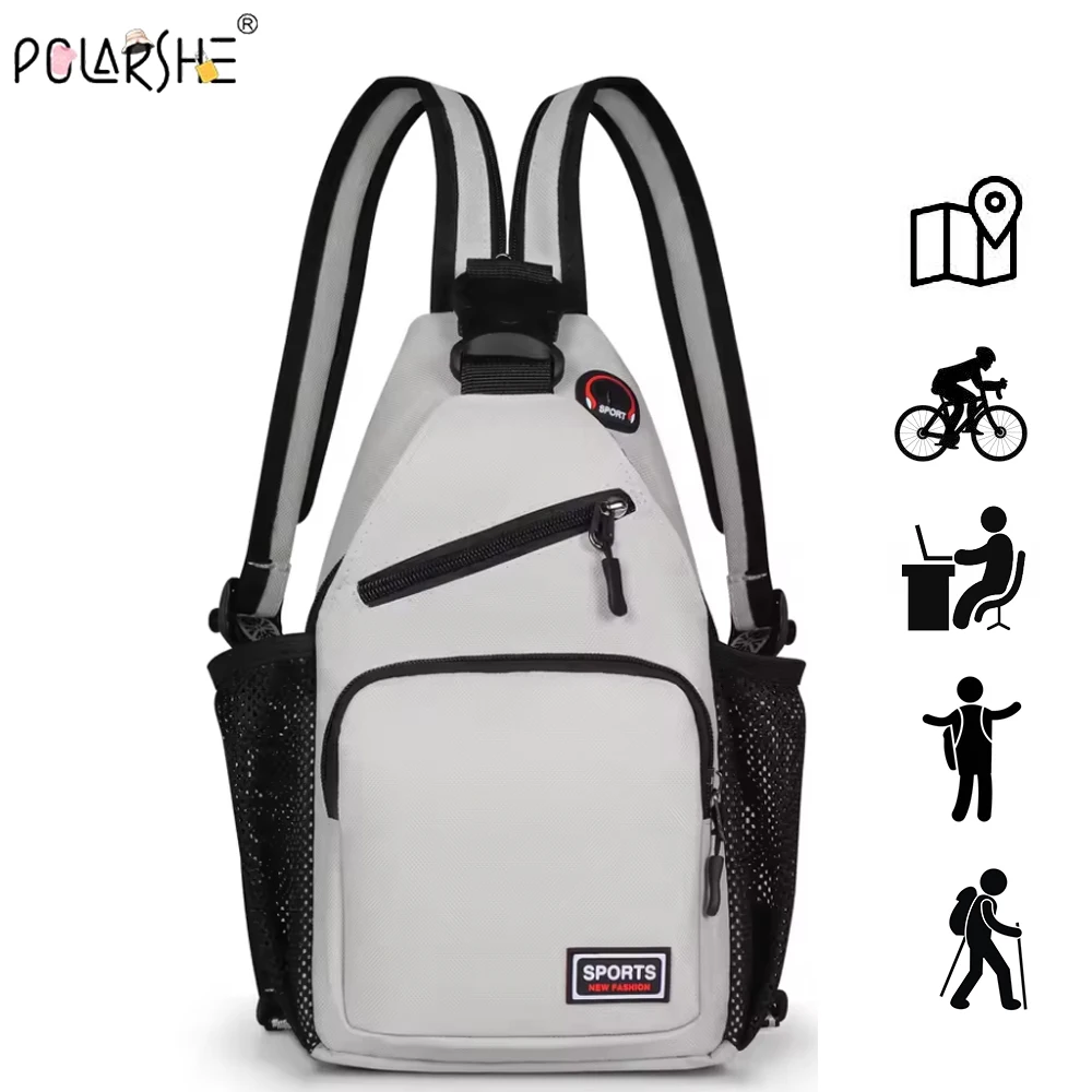 Travel Sling Backpack Men Women Chest Bag With Earphone Hole Outdoors Small Crossbody Chest Bag Multi-Function Backpack sling chest bag