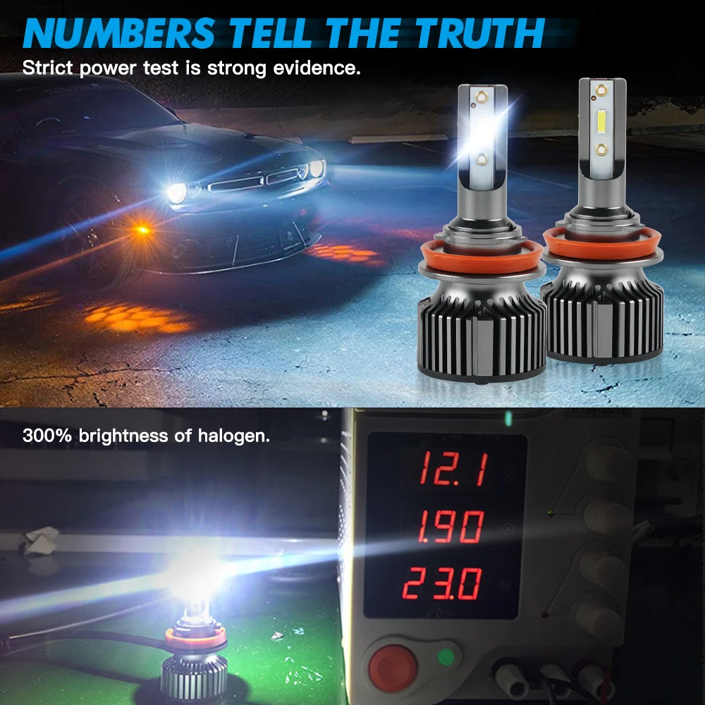 OSRAM H7 Led Lights For Car 6000K H4 Led Bulbs H8 H9 H11 9006 HB4 9005 HB3  Fog Light 25000LM 12V Auto Lamps Motorcycle Accessory - AliExpress