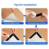80/8pcs Carpet Non-slip Stickers Reusable Washable Anti Curling Carpet Patches Fixed Sticker Floor Rug Mat Grip Stoppers Tapes 5