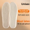 Genuine Wool Insoles for Winter Shoes Man Woman High Elastic Latex Sole Thick Cashmere Thermal Shoe Insoles With Arch Support 5