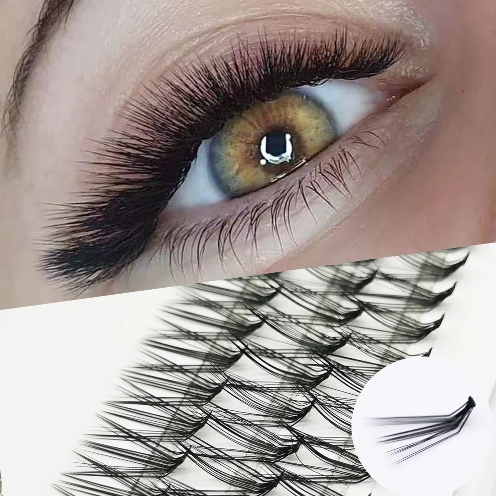 

L Curl Individual Lashes Faux Mink Soft False Eyelash Extension Russian Volume Fan Private label Lashes Bulk Wholesale Supplies