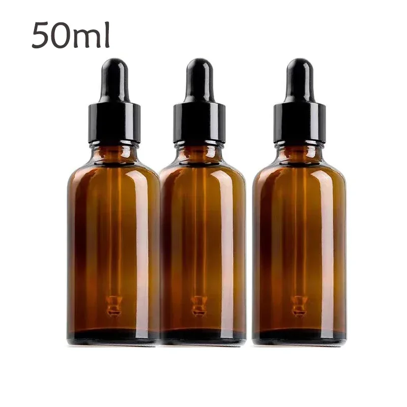 28PCS 30/50ml Amber Glass Dropper Bottle with Pipette for Cosmetic Perfume Essential Oil Bottles
