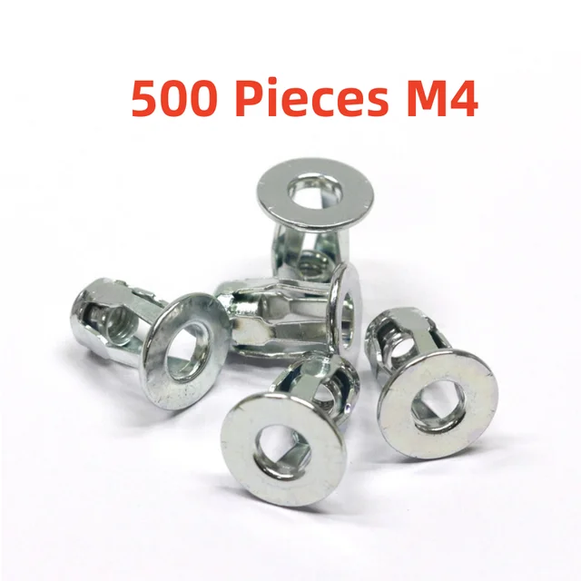 500 Pieces Jack Nuts Petal Rivet Lock Nuts Fixed License Plate for Car Iron Skin Car Metal Jack Nuts
