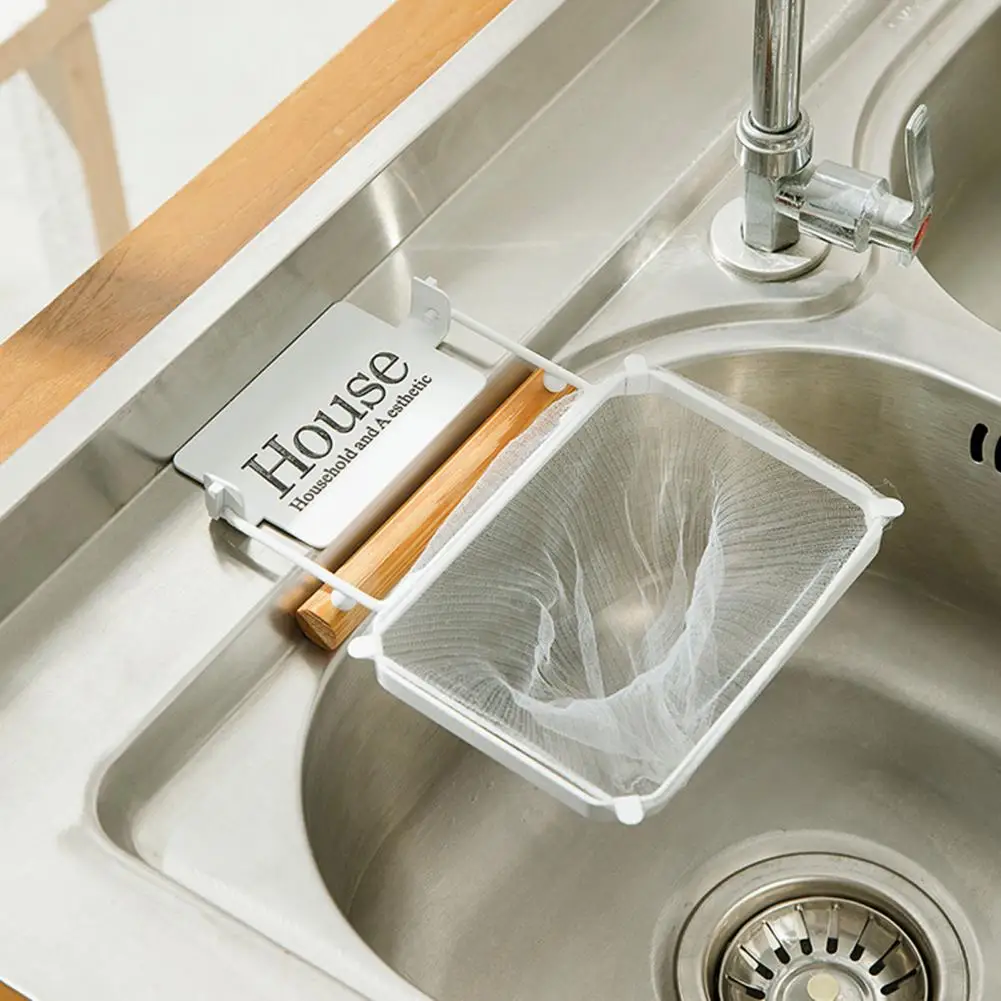 

Sink Food Catcher Kitchen Sink Organization Mesh Filter Shelf with Strainer Bags for Food Catcher Corner