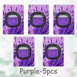Compact Black Car Aromatherapy Set for Fresh Air and Odor Elimination (5PCS - purple)