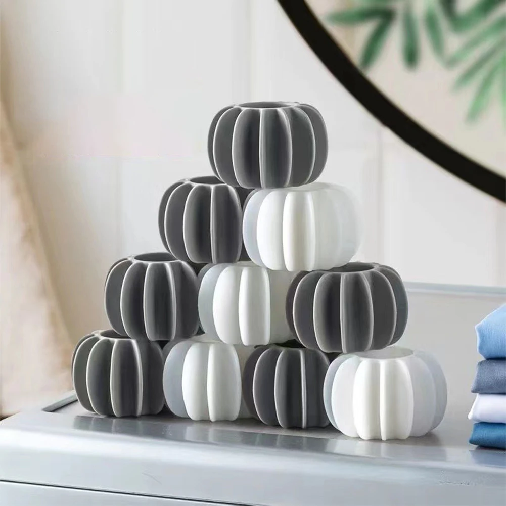 Laundry Ball 6pcs Reusable Silicone Wash Ball Solid Color Dryer Balls Magic Pet Hair Remover Enhance Your Machine Cleaning Power