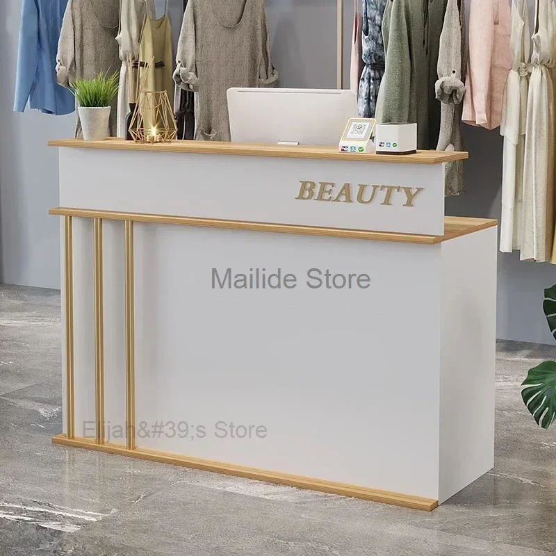 

Barber Shop Reception Desks Office Furniture Simple Cashier Counter Office Desks Modern Beauty Salon Bar Table Reception Desk