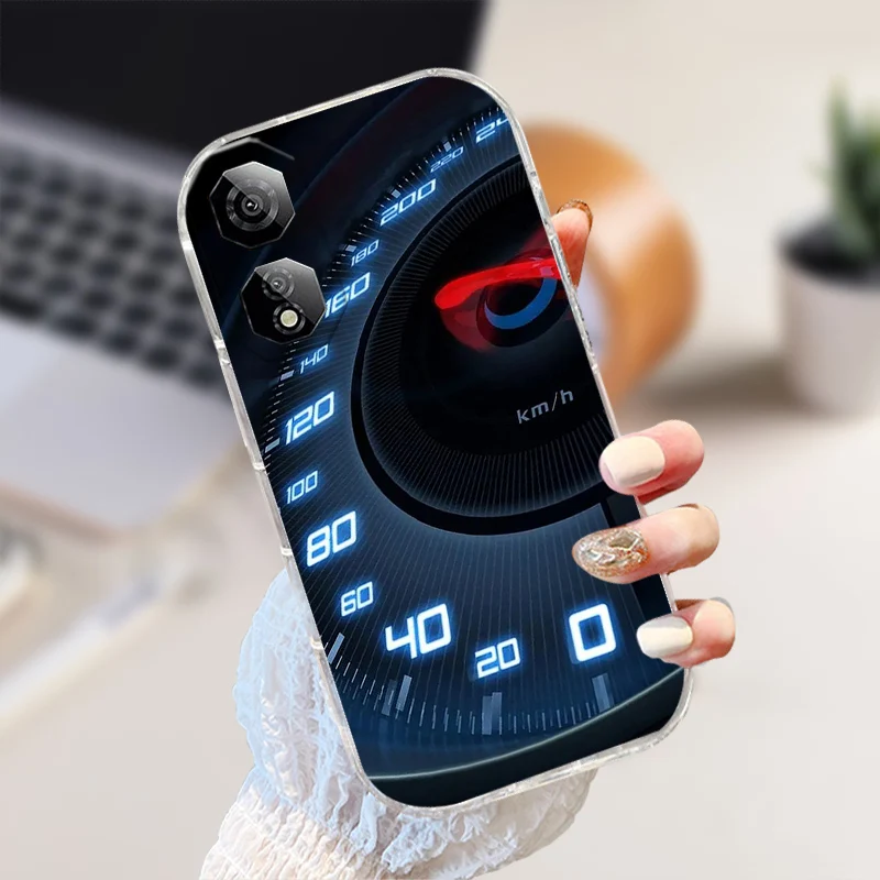 Shockproof Clear Silicone TPU Phone Case with Cute Animal Design