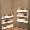3 Layers Acrylic Nail Polish Display Rack Transparent Cosmetic Organizer Multi-layer Simple Mounting Rack Stand Holder 5