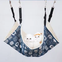 Cat Swing Hammock Bed – Cozy Double-Sided Plush Mat Pet Cage Hammock Hook