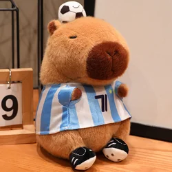 Capybara Sports Fan Plush Toy - Cute Cartoon Cosplay Stuffed Doll Gift - 22cm (Football)