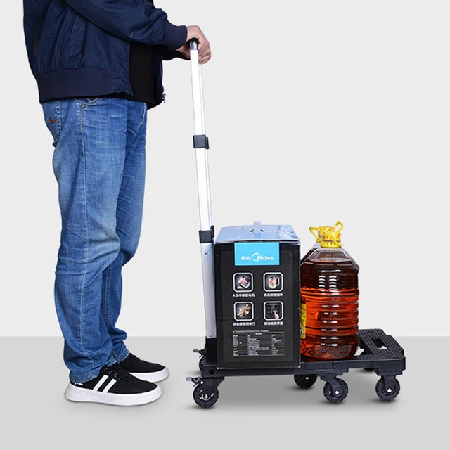 75 Kg Kiterjesztett Verzió Visszahúzható Kézbesítési Kocsi Kézi Teherautó Bungee Cord Hordozható Hajtható 트롤리 Poggyászvásárlás - Image 3