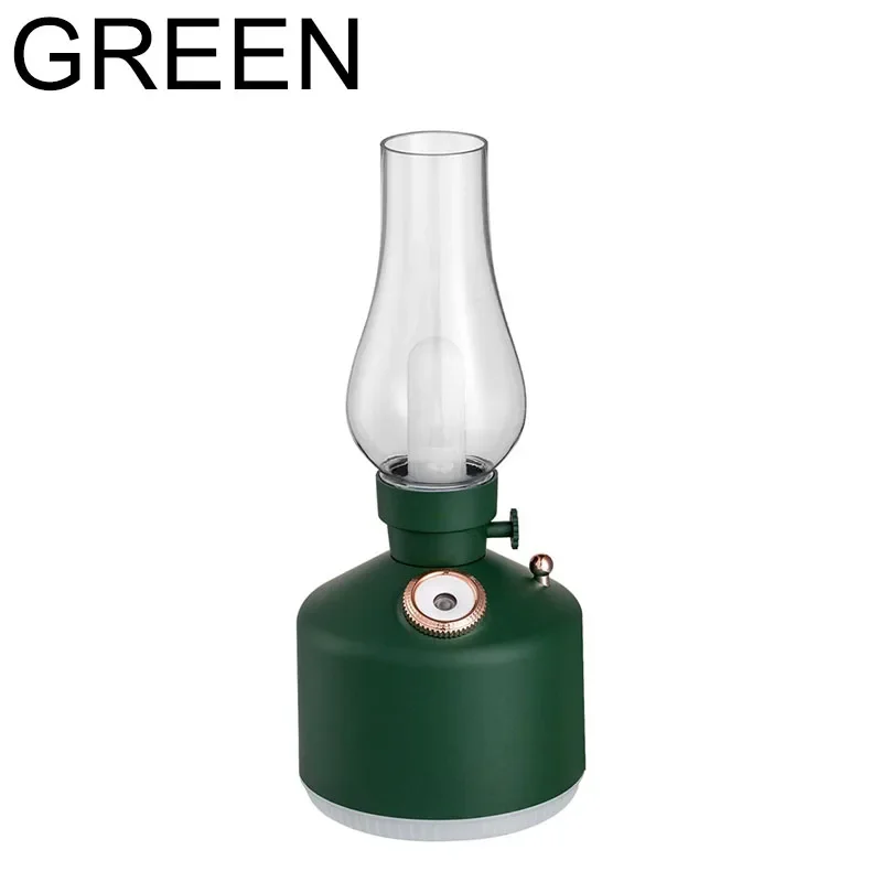 Desktop Retro Lamp Air Humidifier USB Rechargeable Wireless Aroma Diffuser Essential Oil Rechargeable 7Color Lights Cool Mist 6