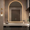 French Arched Bath Mirrors for Toilet Wall-mounted Dressing Touch Screen Mirrors Light Luxury Glass Design Mirrors for Bedroom 5