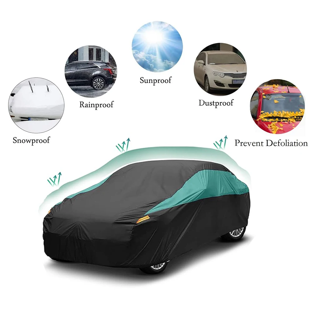 Car Cover Universal Full Outdoor Waterproof Sun Rain Snow UV Protection Fit SUV/Sedan/Hatchback