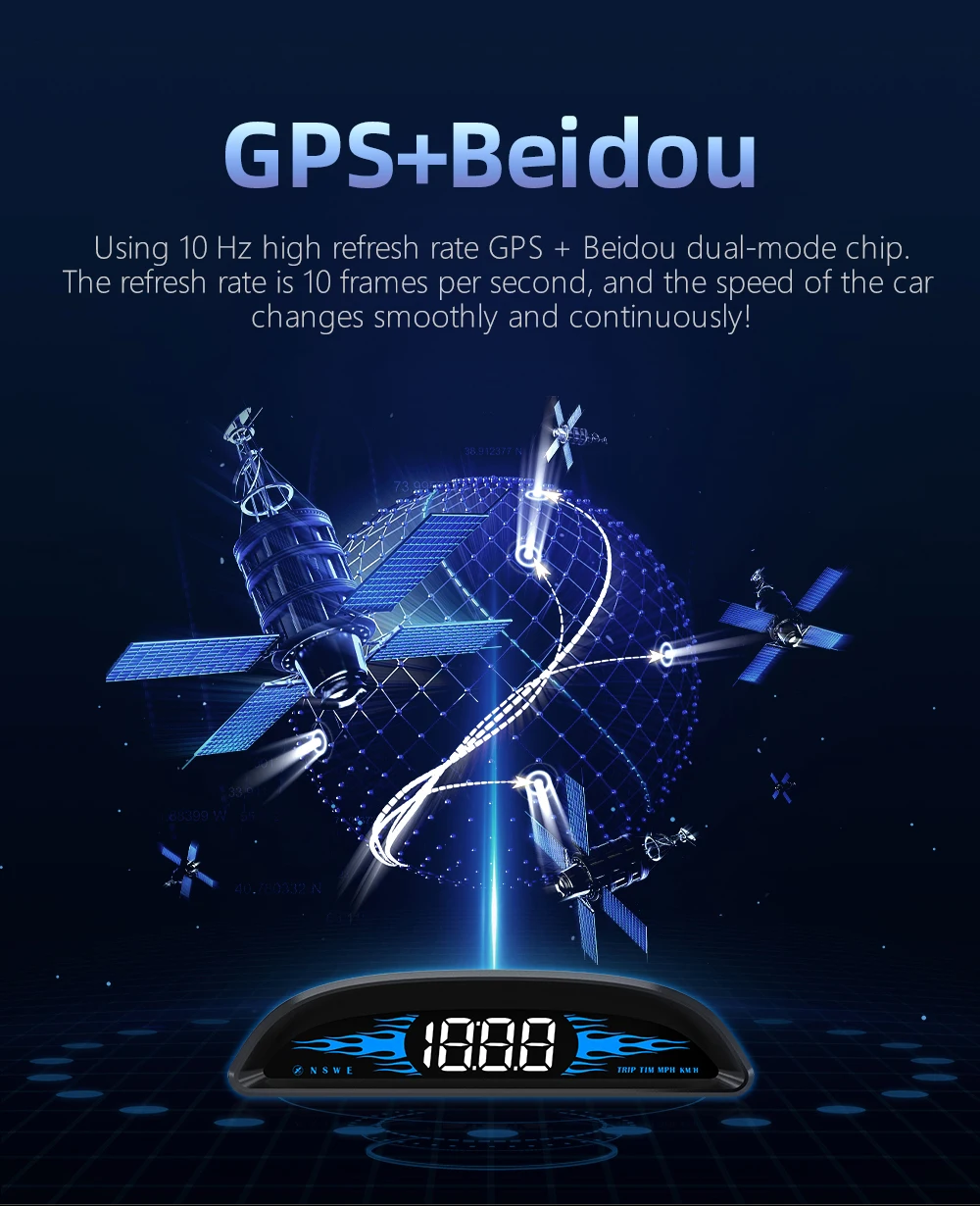 G2 B2 Head Up Display GPS / OBD Multifunctional Smart Car HUD Digital Speedomete