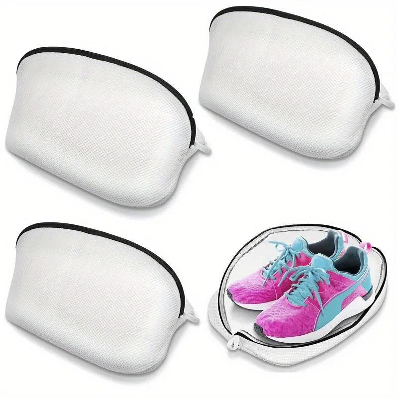 Mesh Laundry Bag,Washing Machine with Zipper Shoe Bag,Travel Shoes Buggy Bag,Protective Clothes Storage Box 2
