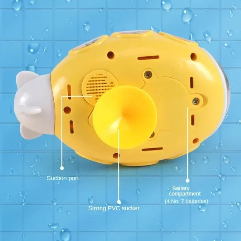 Baby Bath Toys, Bathing Cute Swimming Water Spraying Submarine Shower Bath Toy For Kids swimming pool Water Playing Toy 3