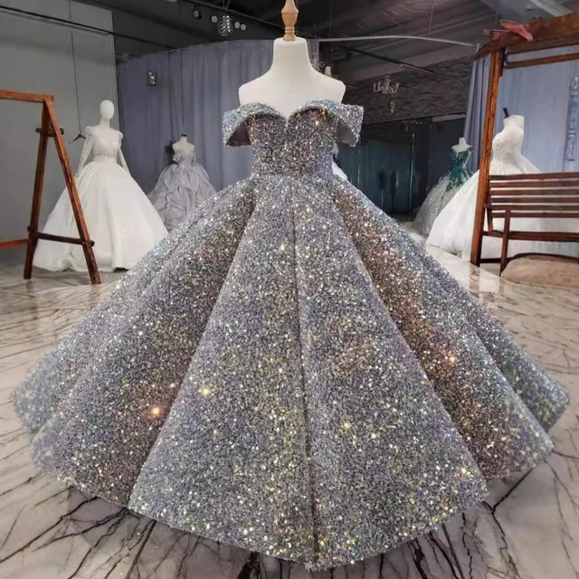 Customized Flower Girl Dress Colorful Sequin Sleeveless For Wedding Birthday Party Banquet Prom Holy Communion Gowns 1