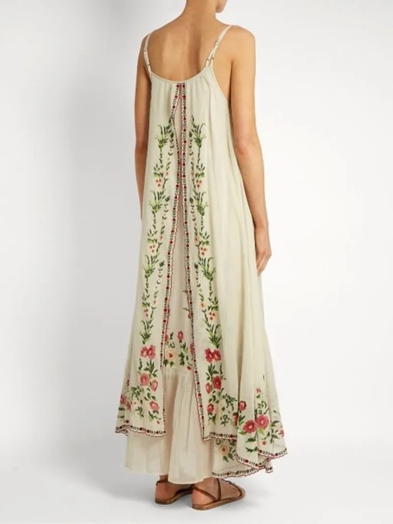 Vintage Daisy Print Sleep Dress Women 