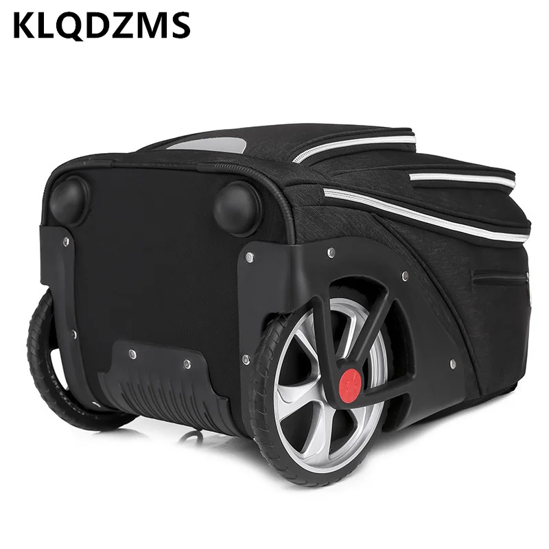 

KLQDZMS 20 Inch Oxford Portable Student Suitcase Multifunctional Double Shoulder Breathable Suitcase Travel Trolley Suitcase