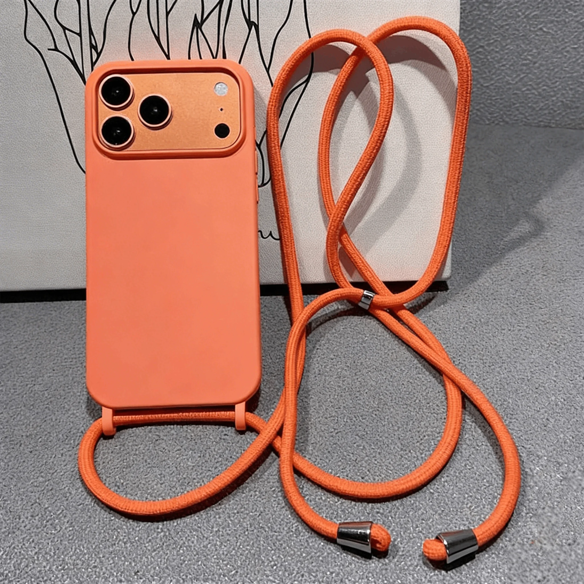 Candy Crossbody Lanyard Cord Silicone Case with Necklace Strap - Soft Bumper Cover