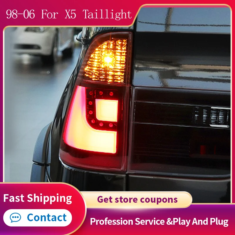Taillights Styling For BMW X5 e53 1998 2006 Tail Light LED DRL Running