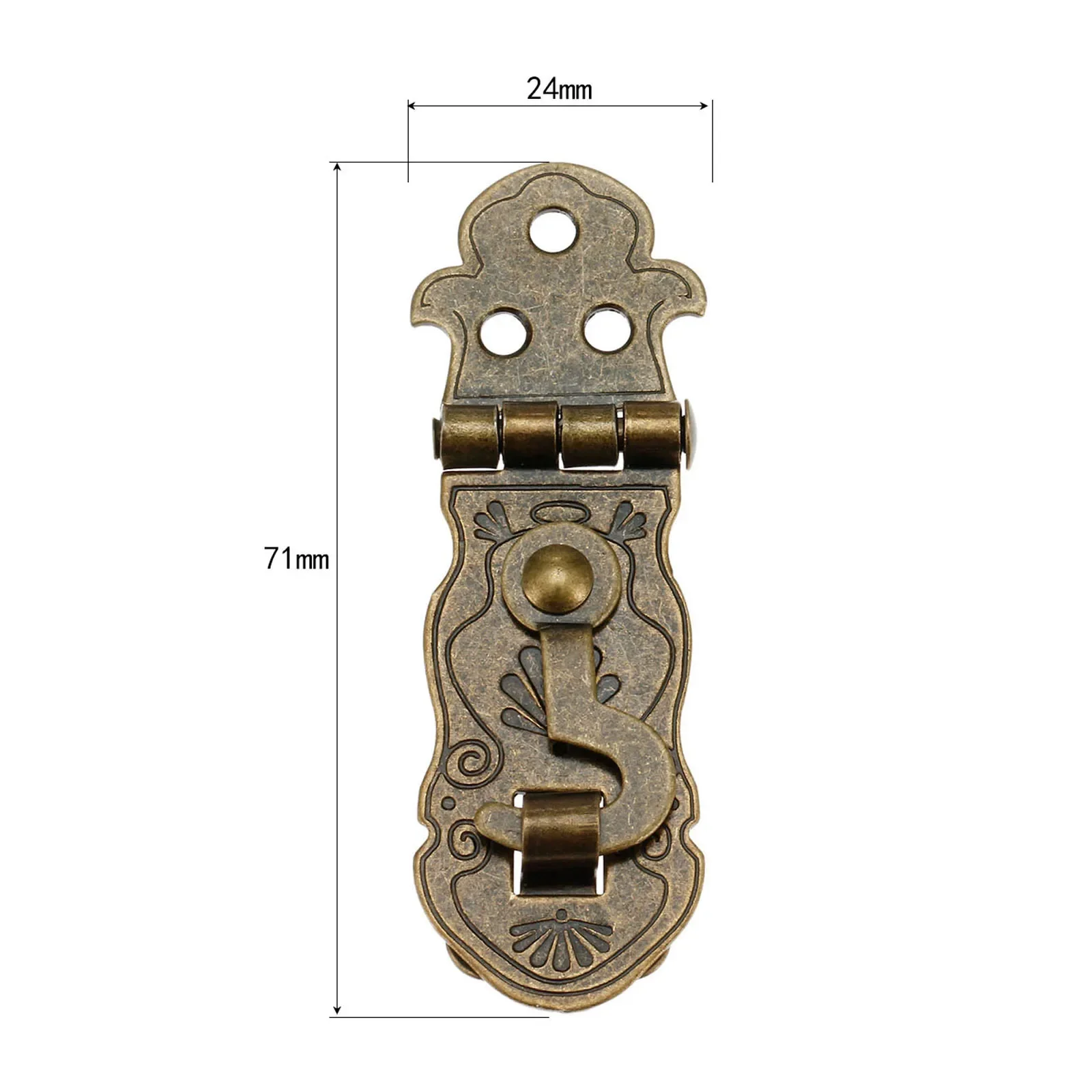 Zinc Alloy Wooden Box Toggle Lock Antique Bronze Box Buckles Latch Clasp Pattern Carved Flower Book Lock Hardware 1 Pc furniture hardware toggle latches decorative latches buckle clamp butterfly twist latch