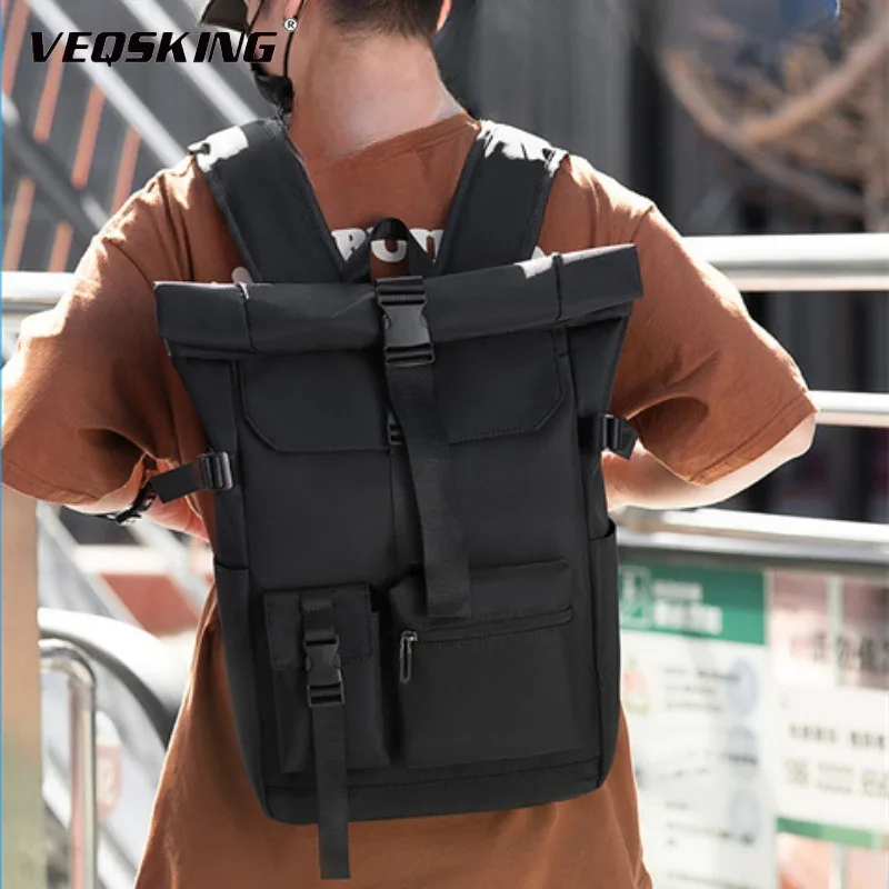 

Waterproof Travel Backpack Men's Leisure Oxford Student Schoolbag 14-inch Computer Bag Multifunctional Sports Daypack