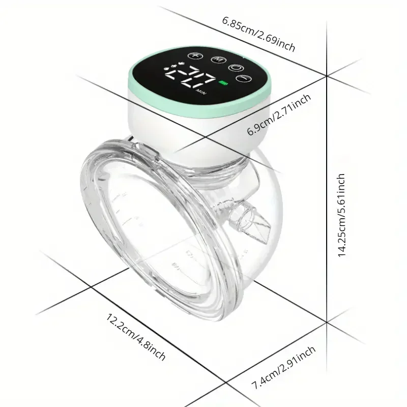 Wearable Electric Breast Pump Hands-free Milk Collection Invisible, Automatic Intelligent Double-sided Breast Pump Portable 6