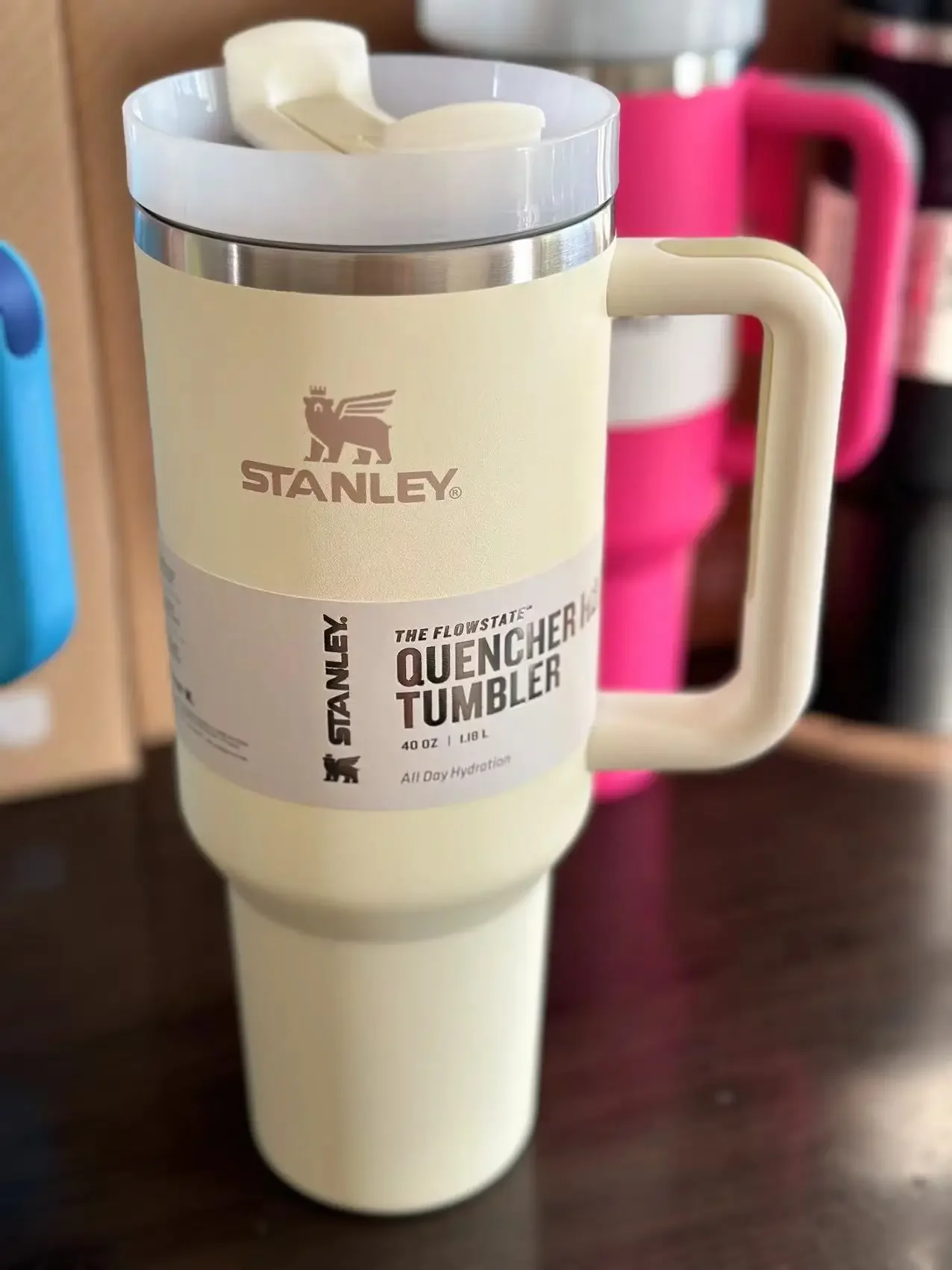 Stanley 40Oz Cup with Straw Cold Insulation Stainless Steel Vacuum  Insulated Car Mug Thermal Iced Travel Cup Water Bottle - AliExpress