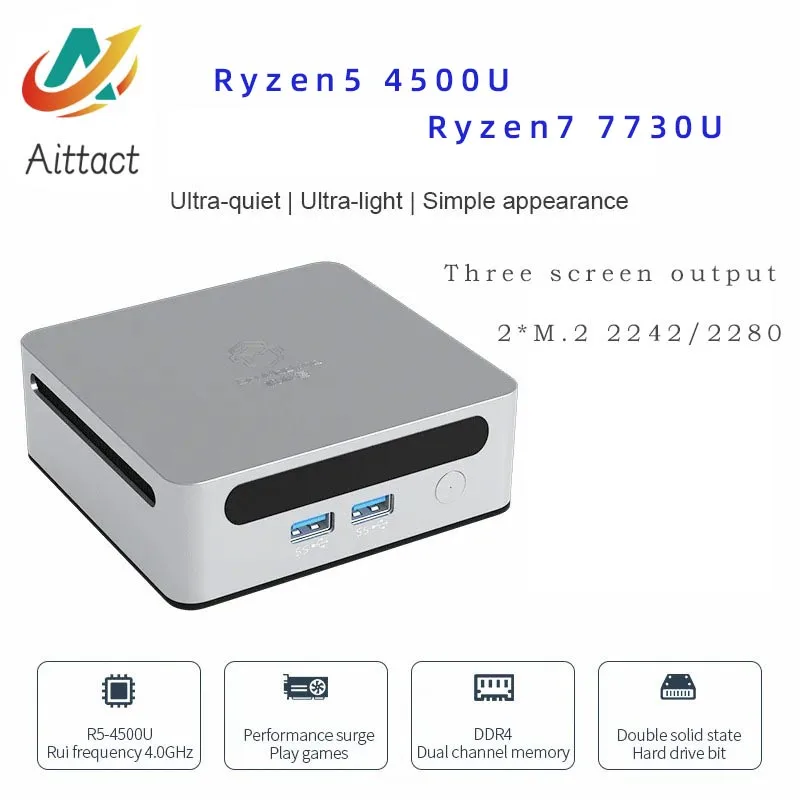 AITTACT Новый мини-ПК AMD Ryzen5 4500U