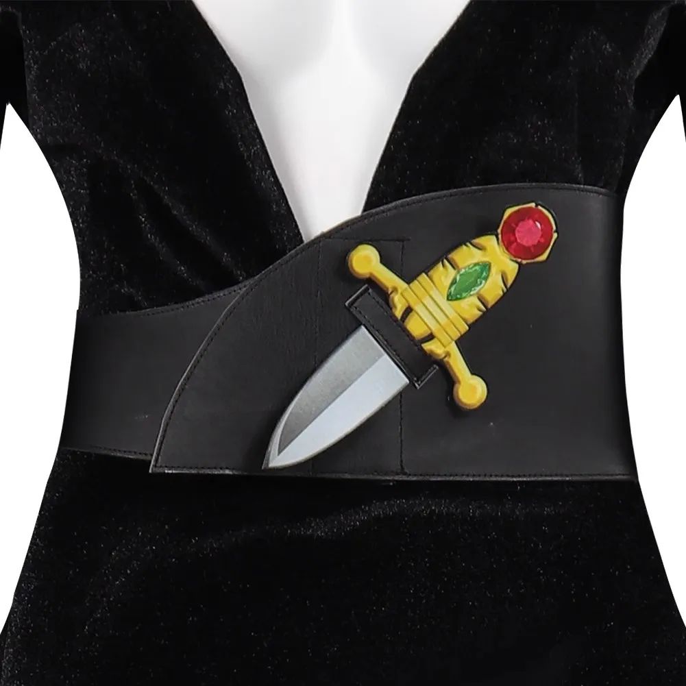 Elvira dress Cosplay Costume Halloween Full Sets Uniform Women Men - Main Image