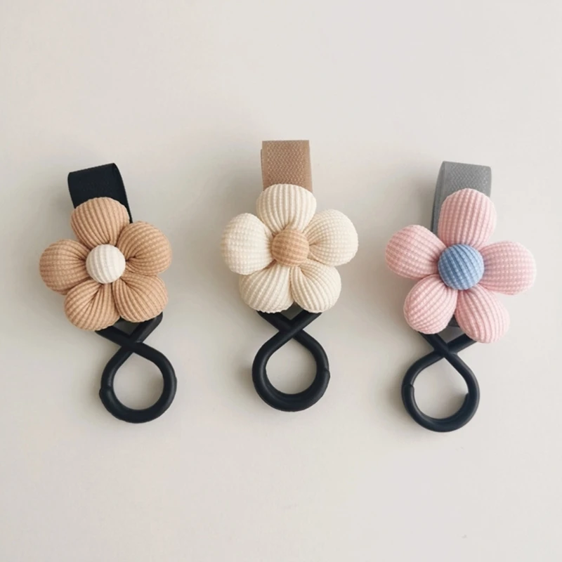 Baby Stroller Hook Sweet Flower Children Cart Umbrella Hanging Bag Storage Loop Hook Infant Supplies Storage Accessories stroller hook stroller accessories