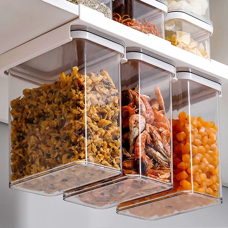 Kitchen Plastic Rice Dispenser Container Cereal Bean Storage Bin Organizer  - China Clear Food Container and Food Saver price