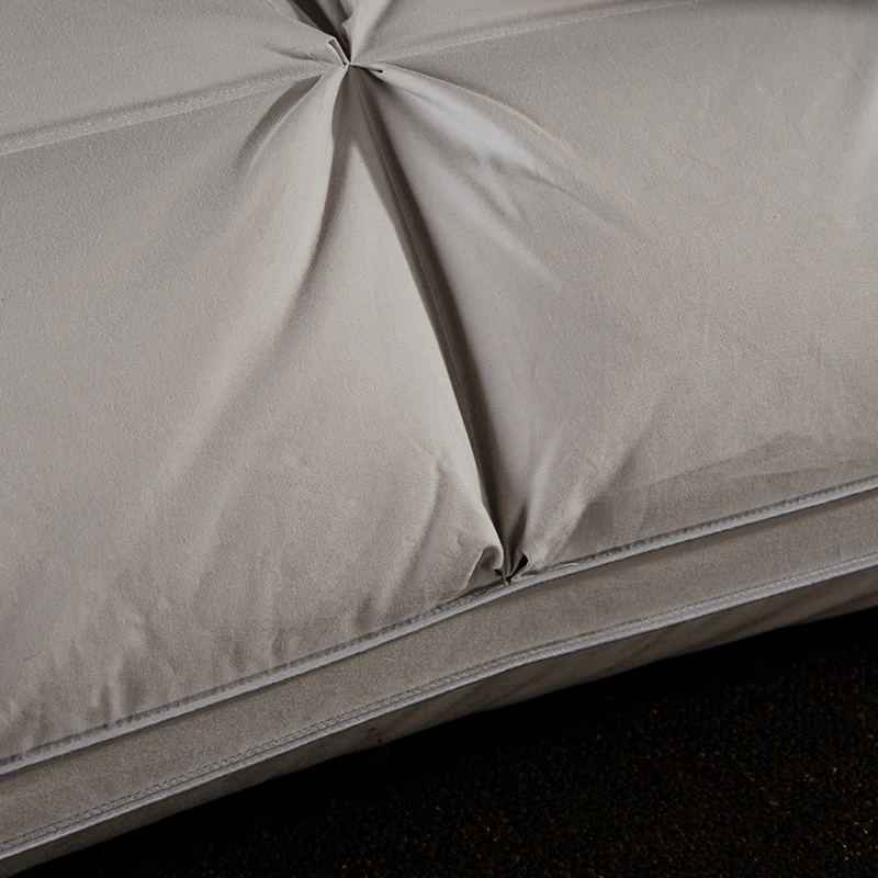 Luxury 2pcs Goose Down Feather Pillows 3D Bread Pleated Neck Protection 100% Cotton Cover Bed Pillow for Sleeping Hotel Quality 4