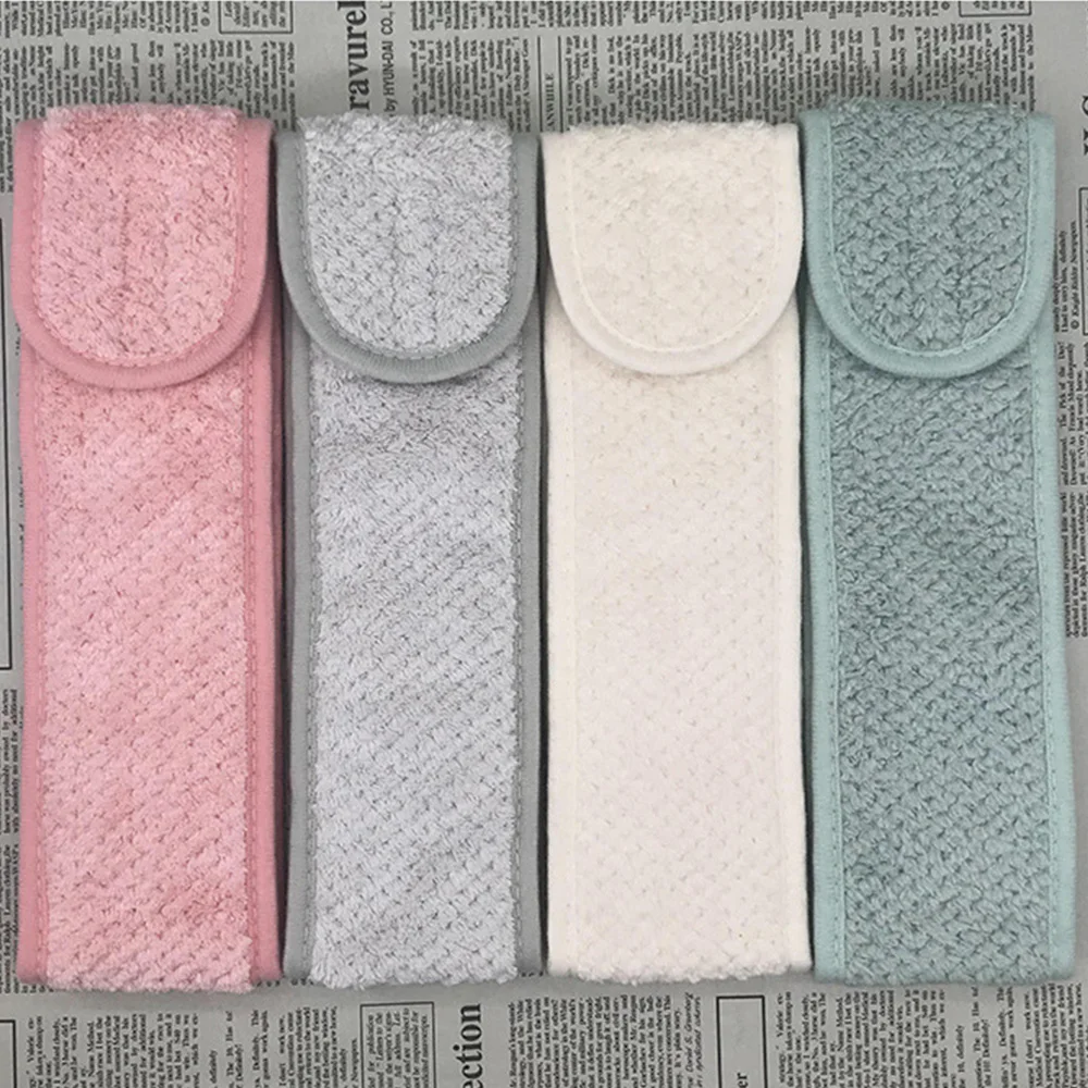 Description Picture 4 of itemHeadwear Fashion Makeup Adjustable Facial Shower Face Wash Hairband Coral Fleece Headband Wrap Tiara Turban