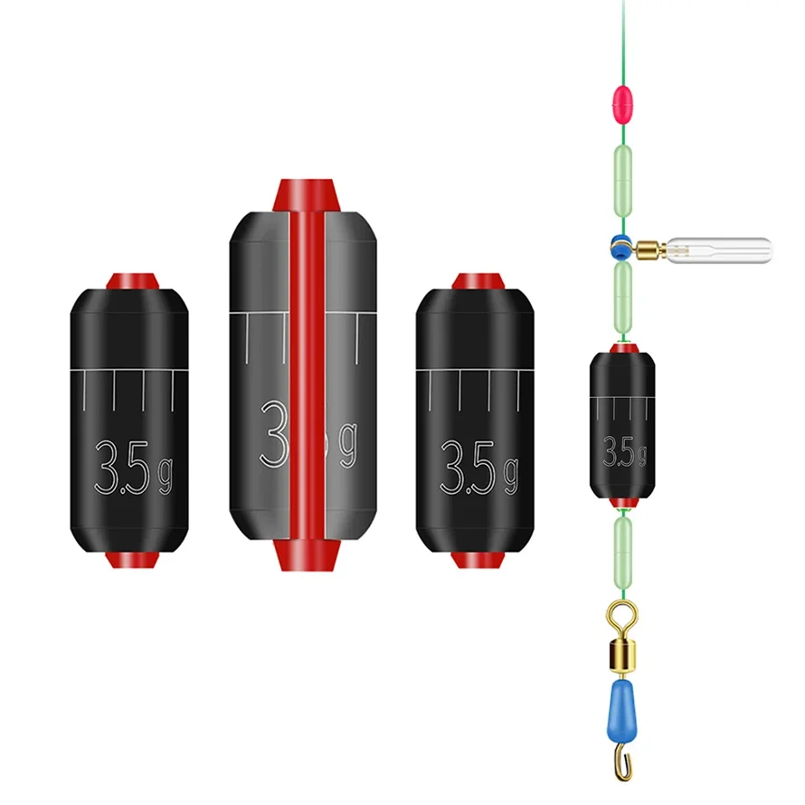DNDYUJU 60 teile/schachtel 1,5g-4,0gKombination Angeln Blei Blei Platinen Angeln Lineal Blei Set Schnell Ersetzen angelgerät – Detail 5