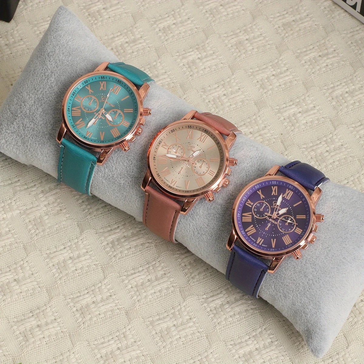 Women's Colorful Series Watch Countryside Cute Style Women's Watch Classic with Roman Scale Dial Quartz Watch(Box Not Included)