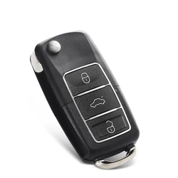 Enhanced Key Fob Shell Case with Folding Design and No Blade - 3 Buttons Silver