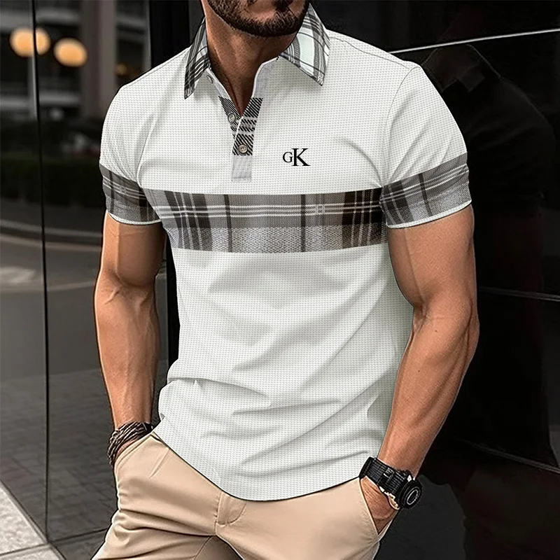 

New men's casual sports short sleeved polosT shirt, fashionable outdoor men's clothing oversized