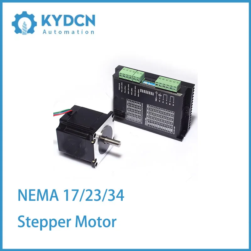 카이야데 공장 고품질 NEMA 23 57mm 스텝 모터 키트 옵션 1.3N 2.3N 3.1N 3.6NM 고토크 TB6600 DM542 드라이버 포함