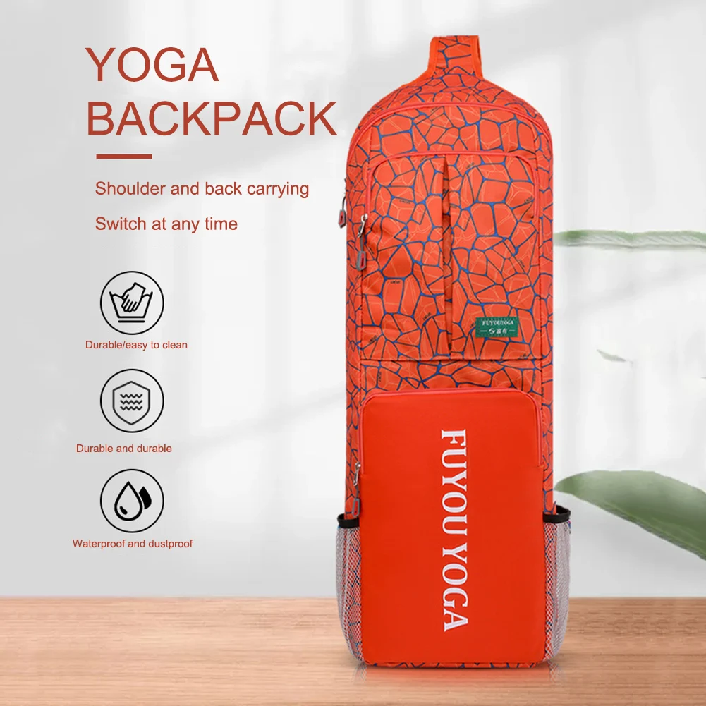 Fitness Training Yoga Mat Storage Bag Waterproof Portable Yoga Handbag Large Capacity for Yoga Pilates/Workout/Dancing/Gym