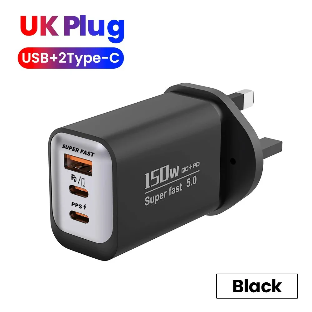 ตัวเลือกสินค้า อะแดปเตอร์ชาร์จ USB-C 150W ชาร์จเร็ว ใช้ได้กับ iPhone Samsung Xiaomi