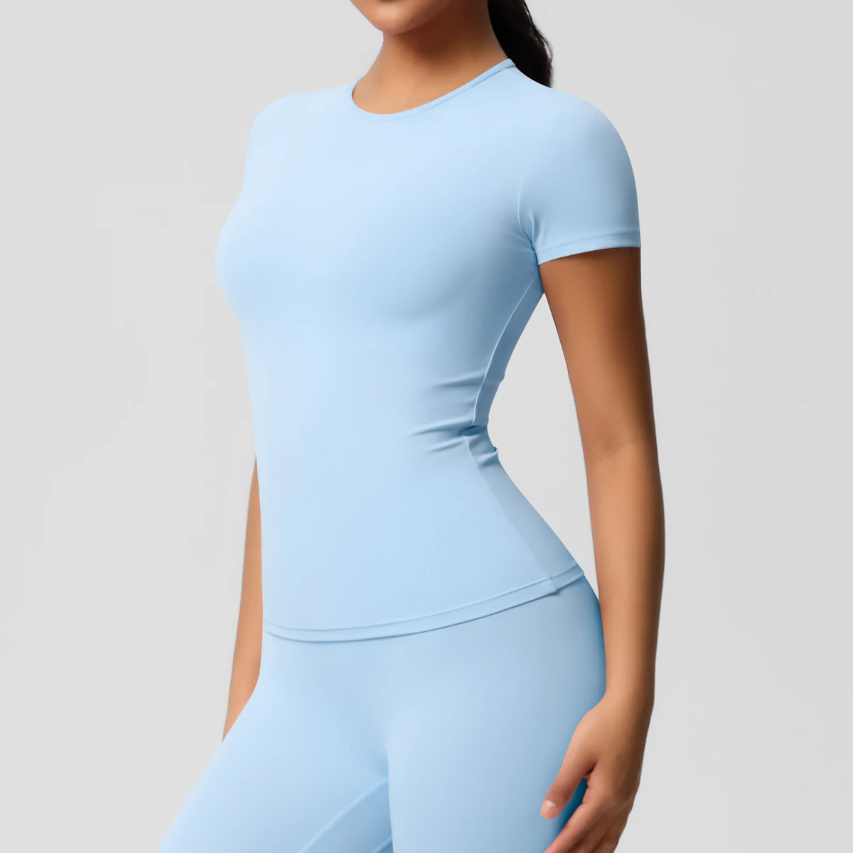 High Elastic Dry Fit Sports Top - Womens Breathable Gym T-Shirt